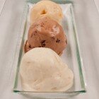 Ice Cream Trio Ice Cream Trio: Vanilla, Chocolate with Sea Salt, and Grilled Peach
